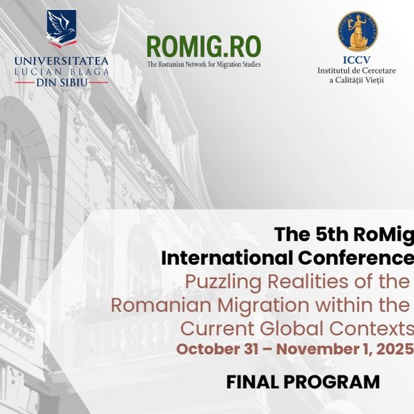 Ausschnitt eines Plakats zur Konferenz: oben drei Logos, darunter Konferenztitel und Datum. Im Hintergrund ist ein historisches Gebäude zu sehen.