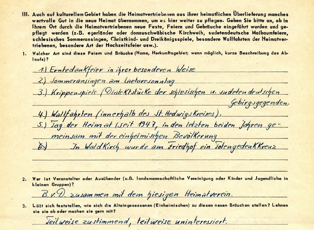 Ein vorgedruckter Formular. Ausschnitt.