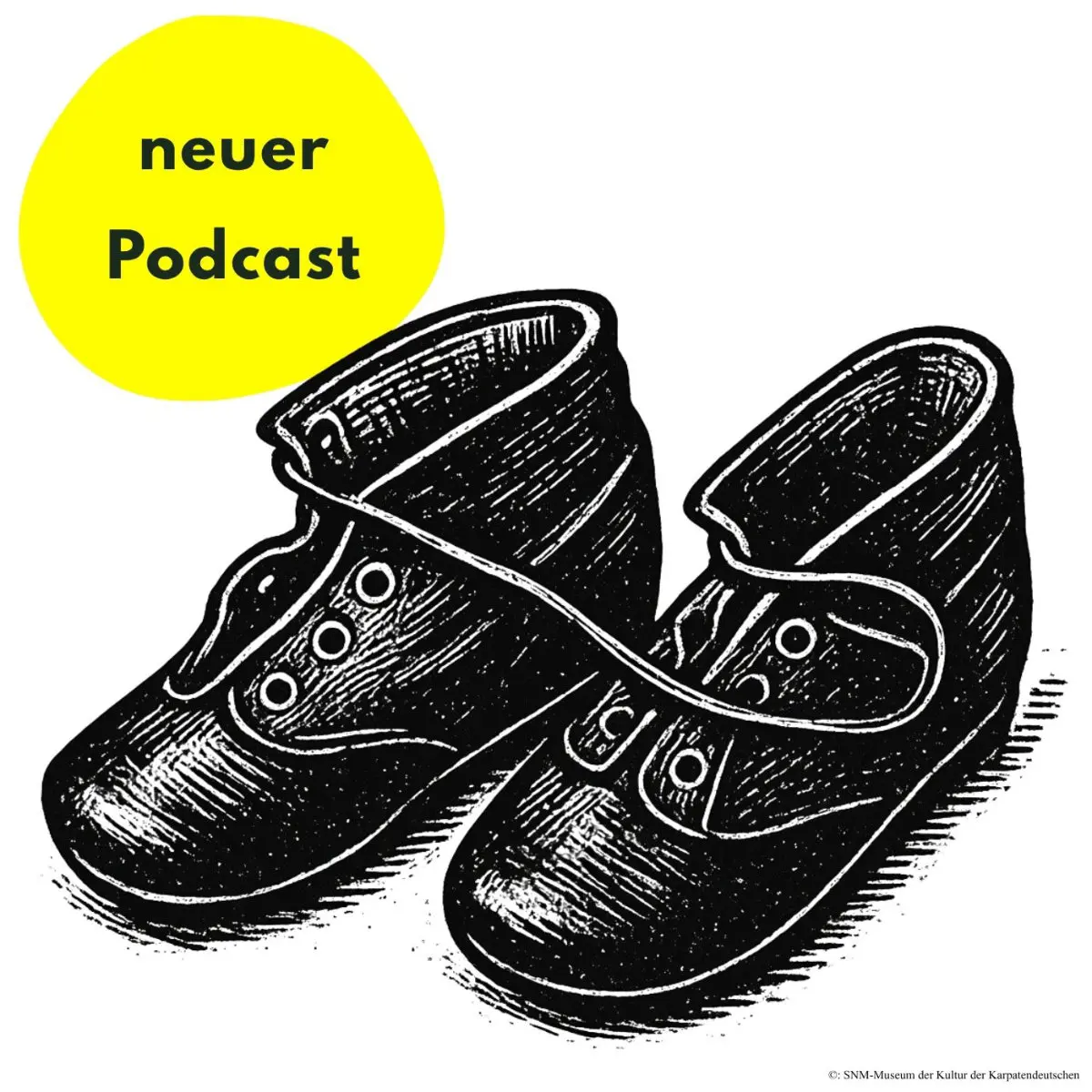 Zeichnung von historischen Kinderschuhen