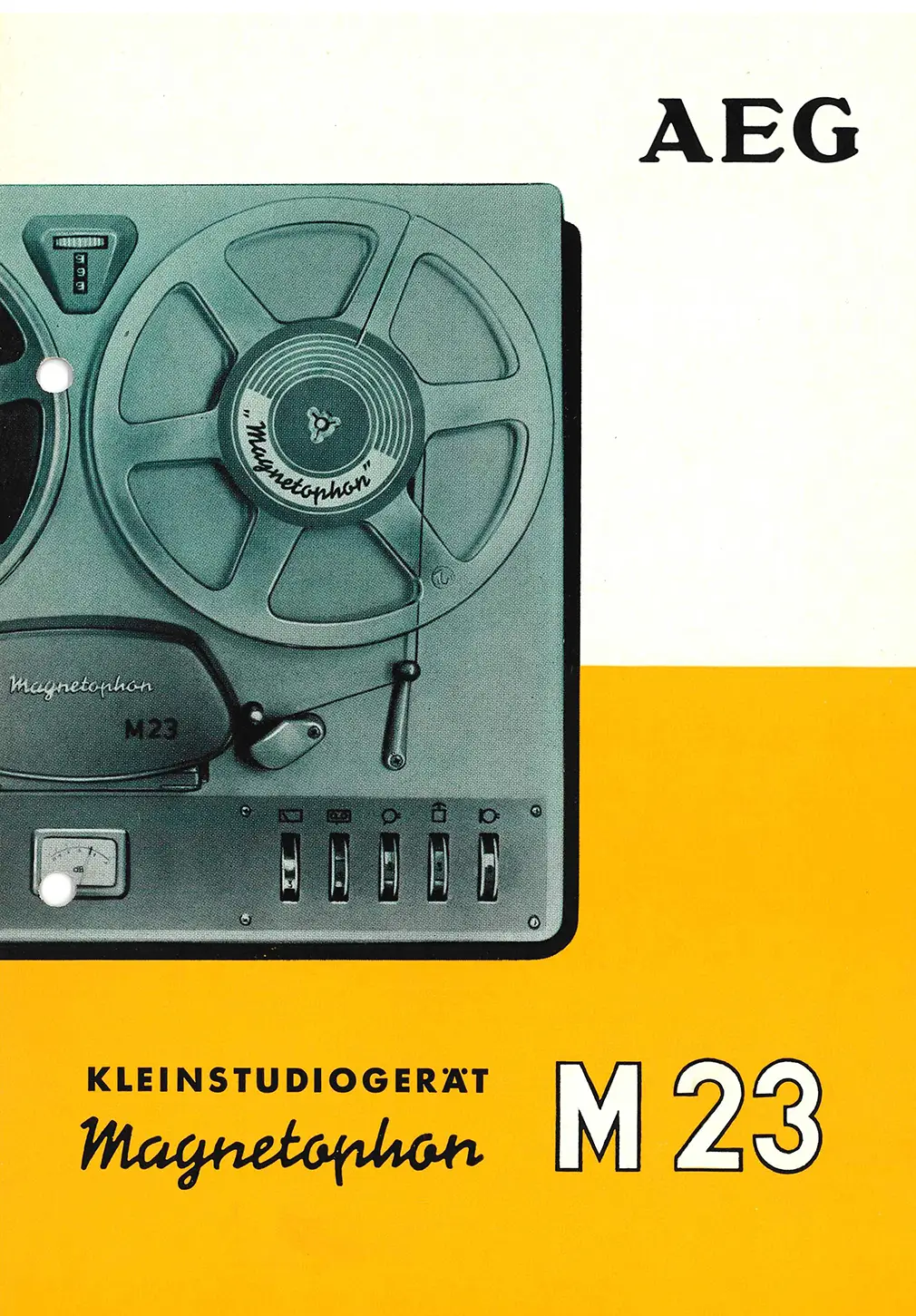 Prospekt für ein Magnetophon der Firma AEG, späte 1950er-Jahre. Tonarchiv des IKDE.