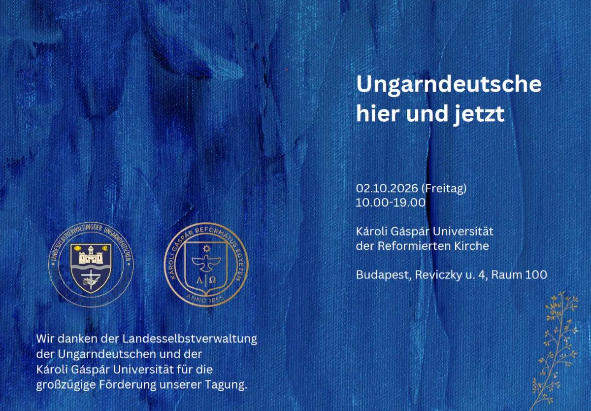 Titelblatt des Tagungsprogramms mit Titel, Zeitraum und Adresse der Veranstaltung.